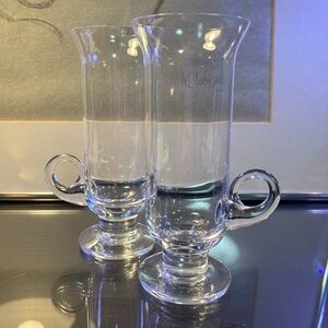 Vintage Dartington 24% Lead Crystal Compleat Imbiber Gaelic Coffee Glasses